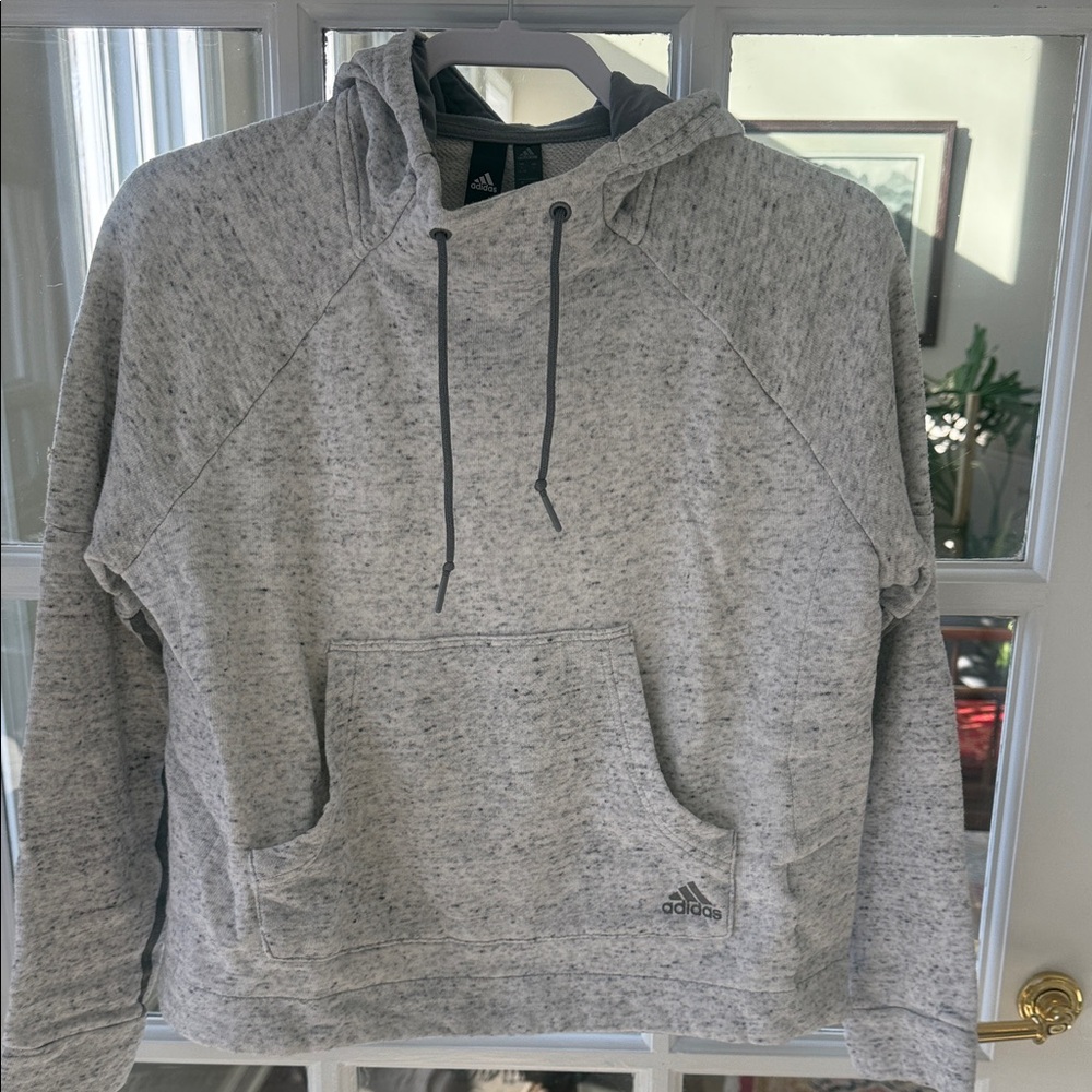 Adidas Light Gray Hoodie Size L